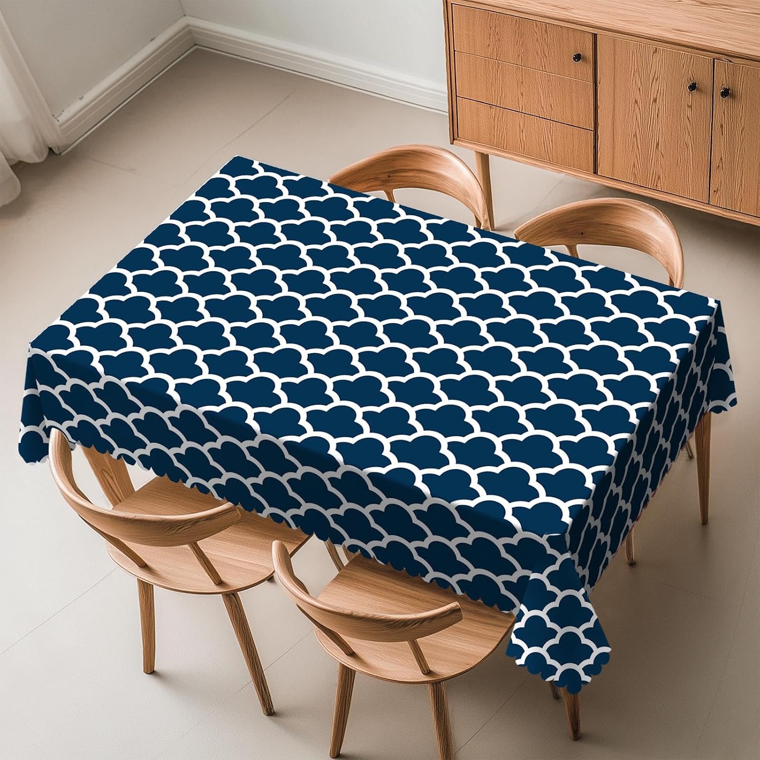 Blue Tablecloth Navy Cloud Sea - Century Textile & Sewing Supply Avenue C North Saskatoon Sk 评论和价格
