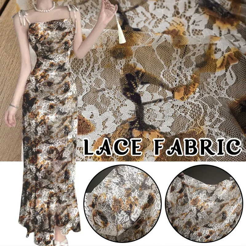 50Cm Retro French Lace Print C - Sewing Batik Fabric 评论和价格